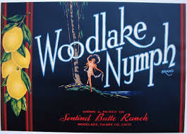 Woodlake Nymph Brand Lemons Woodlanke Ca Love The Art Crate Label Vintage Fruit Crate Label Fruit Crate Label