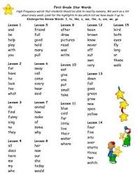 First Grade Journeys High Frequency Word List By Stars Teachers Pay Teachers High Frequency Word List High Frequency Words Word List