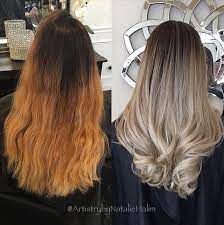 Olaplex On Instagram Ombre Color Correction By Artistrybynataliehalim She Created A Softer Transition By Matrix Hair Color Brassy Hair Hair Color Formulas