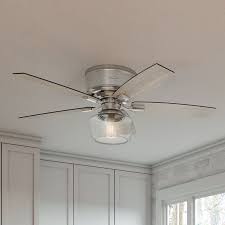52 Bennett 5 Blade Flush Mount Ceiling Fan With Light Kit Included Ceiling Fan With Remote Ceiling Fan Ceiling Fan With Light