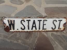 Did you scroll all this way to get facts about street sign vintage? Vintage Street Sign Metal W State St 1950s Price Includes Us Shipping Street Signs Metal Vintage Signs