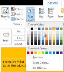 I know how to manually get rid of the background colour (options > page colour > no colour) although all the staff in our company does not know how to do so. Remove Or Change Stationery And Color Backgrounds On Replies And Forwards Outlook