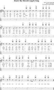 Printable pdf sheet music notes for easy piano at capotasto music! Hark The Herald Angels Sing Ukulele Chords Sheet Music Tab Lyrics