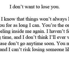 I Dont Wanna Lose You Quotes Quotesgram