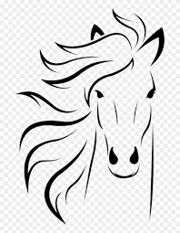 Contour the horse head with curved lines down the neck, near the eye, in front of the jaw, and parallel to the top of the face. Medium Size Of How To Draw Horses Step By A Horse Eye Horse Head Silhouette Clipart 1973966 Pinclipart