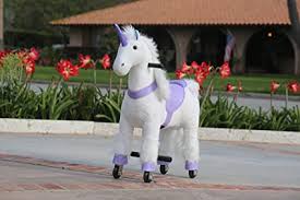 Todos los juegos de juegos de vestir y moda. Amazon Com Medallion My Pony Ride On Real Caballo Para Ninos De 3 A 6 Anos De Edad O Hasta 65 Libras Color Pequeno Unicornio Morado Juguetes Y Juegos