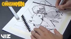 Hell's Paradise Creator Yuji Kaku Draws Chainsaw Man | VIZ - YouTube