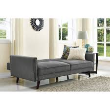 Futons, in the modern western meaning of the word, are sofas that don't have arms on each end and that can be folded down to form a bed. Better Homes And Gardens Rowan Sofa Bed Gray Walmart Com Walmart Com