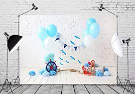 Make your little lad pose in front of it and derive some of the most aesthetic pictures of your son! Amazon Com Beleco 7x5ft Cake Smash Backdrop Nautical Theme First Birthday Decor Baby Boy 1st Bday Photography Backdrop For Party Decorations Photoshoot Photo Background Props Camera Photo