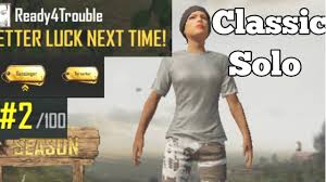 Another feature that's removed in ranked solos is the addition of bots. Pubg Mobile Classic Solo Match Youtube