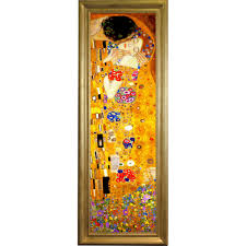 Obraz z mozaiki szklanej pocałunek (obraz gustava klimta). Obraz Podswietlany Lampa Led Klimt Pocalunek 130x40cm