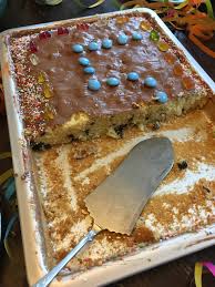 Die backform fetten und mit mehl bestreuen. Geburtstagskuchen Mit Schokostuckchen Vom Blech Ein Schnelles Rezept Ganz Normale Mama