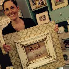Here S A Moroccan Print That Went Home With This Happy Customer The Frame Cottage Of Wye Mountain The P Distressed Picture Frames Diy Frame Barn Wood Frames