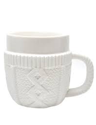 Learn how to knit a simple cable twist and make a cute mug cozy in the process. Cable Knit Sweater Mug The Cable Knit Design Of This Ceramic Mug Is So Mugs Hand Carved Furniture Knitting Designs