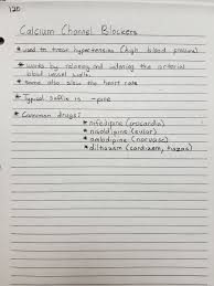 Calcium Channel Blockers Medical School Studying How To Study Anatomy Nursing School Notes