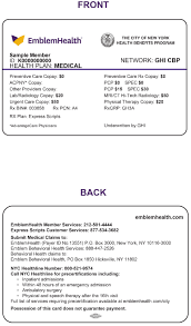 If there is none, browse on the sample of an insurance card in your state or country. New Id Numbers And Cards For Ghi Ppo City Of Ny Members Coming In July Emblemhealth