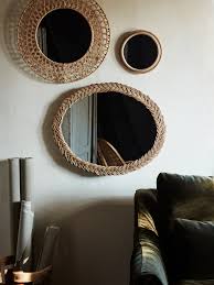 Add white marble drawer handle and an oval mirror in a thin, pink marble frame for a feminine style. Uppnora Mirror Rattan 9 Ikea
