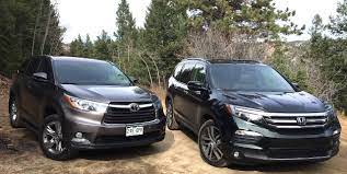 Toyota holds a slight edge in ergonomics. By The Numbers Pilot Vs Highlander Video The Fast Lane Car