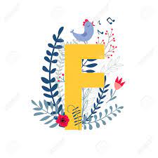 Find & download free graphic resources for letter f. Alphabet Letter F In Floral Design With Flowers And Plants Colorful Abc Element Royalty Free Cliparts Vectors And Stock Illustration Image 68695490