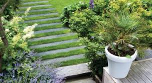 Ces étiquettes rectangulaires en ardoise avec leur support à planter dans votre jardin sont idéales pour le marquage des plantes, des arbustes et des légumes au potager. 5 Allee De Jardin En Ardoise Et Herbe Mon Jardin Ma Maison