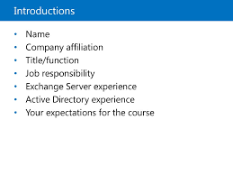 Prepare restaurant tables with special attention to sanitation and order. 20341b Core Solutions Of Microsoft Exchange Server Ppt Download