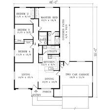 *total square footage only includes conditioned space and does not include garages, porches, bonus rooms, or. Southwestern House Plan 4 Bedrooms 2 Bath 1400 Sq Ft Plan 41 303
