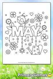Use these images to quickly print coloring pages. May Coloring Page Free Printable Pdf From Primarygames