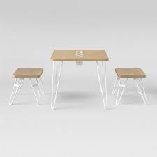 Landry Rectangle Activity Table With Stools Natural Pillowfort Pillow Fort Activity Table Durable Table