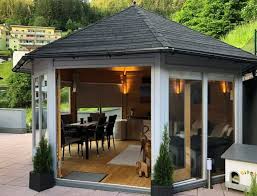 Familie Kurfkes Saunahaus Mit Dachbegrunung Und Holzofen In 2020 Gartenhaus Selber Bauen Gartenhaus Haus