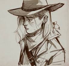 Howdyy This Lady Have Been Playing Red Dead Redemption 2 And Felt The Urge To Draw Louise As A Cowbo Red Dead Redemption Art Red Dead Redemption Cowboy Draw