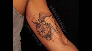 Lighting a candle signifies the wishes of the wearer. Tattoo Timelapse Compass And Map Tattoo Seventh Trumpet Tattoos Youtube