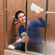 How To Remove Hard Water Stains From Glass Shower Doors Cleaning Household Cleaning Hacks Household Cleaning Tips