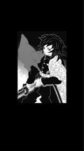 Anime Aesthetic Wallpaper Demon Slayer Black And White Giyuu Demon Slayer Anime Wallpaper Anime Images Slayer Anime