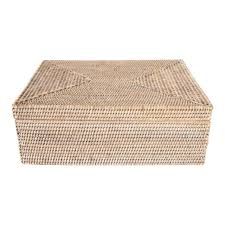 Shop space savers for inexpensive home storage solutions & organizers for your kitchen, closet, bathroom, shoes, laundry, & more. Artifacts Rattan Storage Box With Lid Flat Legal File Organizer In White Wash Chairish