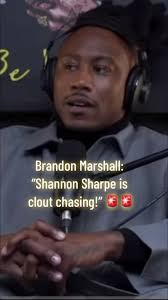 Brandon Marshall doesnt like how“Unc”talks about athletes. #shannonsharpe  #unc #athlete #sports #nfl