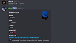 Luibot Use Roblox Intergrated Features Via Discord Game Statistics More Community Resources Roblox Developer Forum