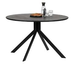woood exclusive bruno eettafel mdf o120 cm zwart ronde eettafel eettafel koffietafel