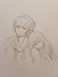 gruvia 3 sleeping on shoulder sleeping drawing art poses ship drawing