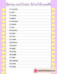 This fall baby word scramble is perfect game to add to your fun activities for fall baby shower ideas. 7 Free Printable Spring Word Scramble Puzzles