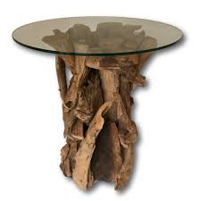 Get the best deals on glass coffee tables. Rustic Wood Side Table Teak Root Coffee Table With Glass Top 60cm W Buy Online In Qatar At Desertcart 57380286