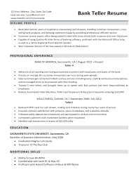 bank teller resume sample & writing