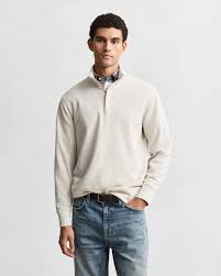 Sudadera de hombre 100% Algodón con media cremallera · Gant ...