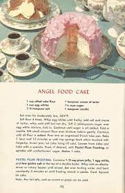Vintage Recipes 1950s Cakes Vintage Recipes Angel Food Retro Recipes