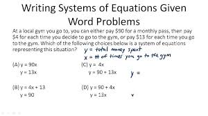 Writing And Solving Systems Given Word Problems Example 1 Video Algebra Ck 12 Foundation