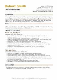 See our sample front end developer cover letter. Front End Developer Resume Samples Qwikresume