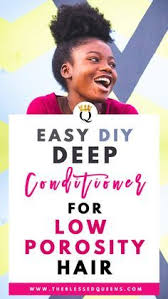 I wrapped my hair in a microfiber towel once my hair was damp i then sectioned it off and applied my deep conditioner. Easy Diy Deep Conditioner For Low Porosity Hair The Blessed Queens Hair Porosity Low Porosity Hair Products Deep Conditioner