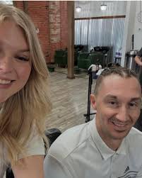 Check this out: Gooding girls basketball head coach Derrick Lyons did his  hair after making a promise he would if the Senators made the state  tournament. He kept his promise as Gooding