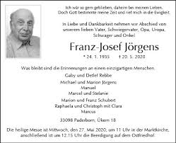 Franz josef strauß (* 6. Anzeige Fur Franz Josef Jorgens