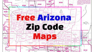 Some zip code labels will overlap. Arizona Zip Code Map