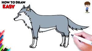 If you are working on this wolf drawing with a child eight or under, you might find she has a hard time understanding the concept of drawing. How To Draw A Wolf Easy Step By Step Wolf Drawing Youtube